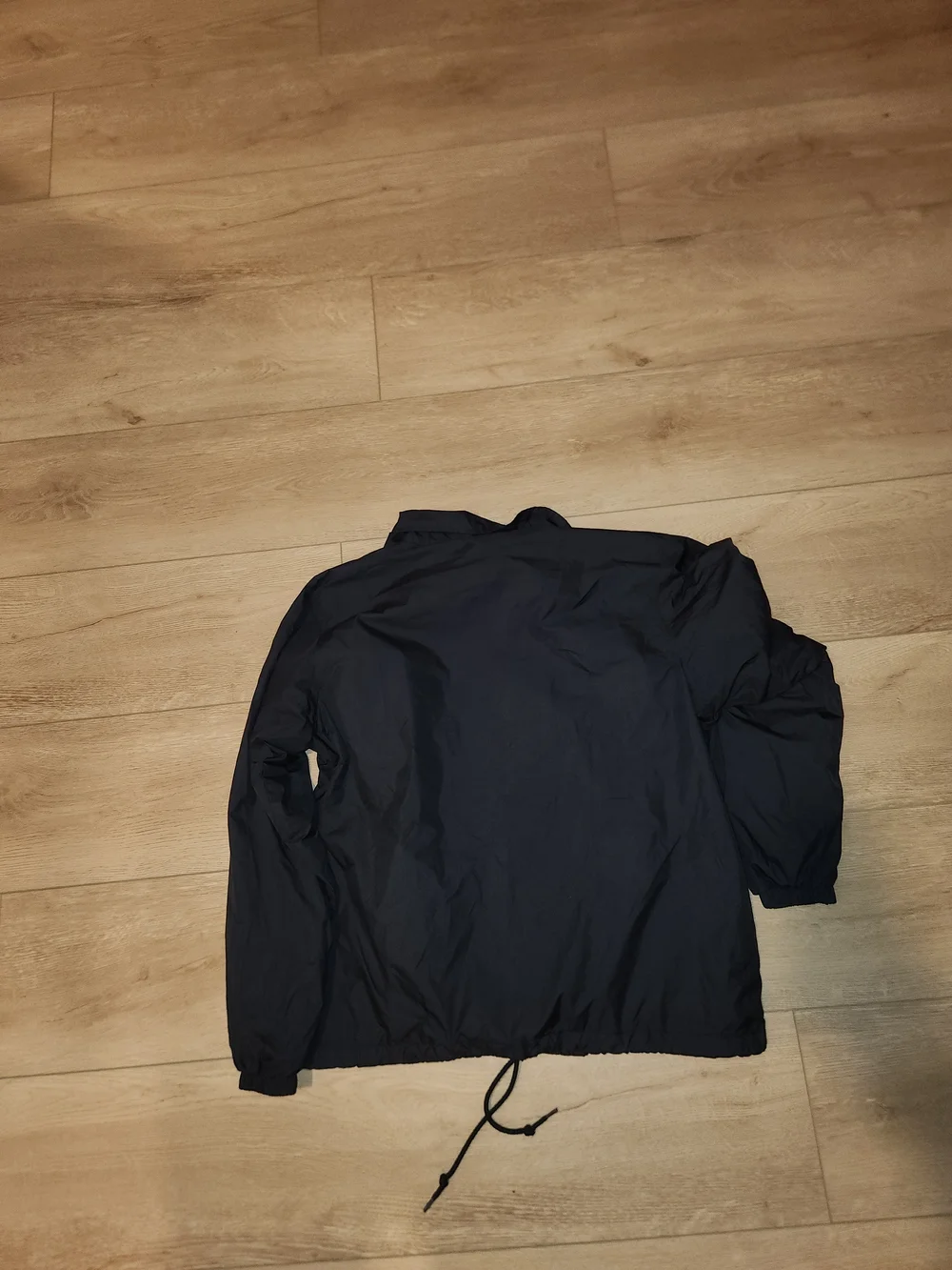 Nike Men's Med Black Athletic Jacket Gray Cotton Lined Insulated Button Closures
